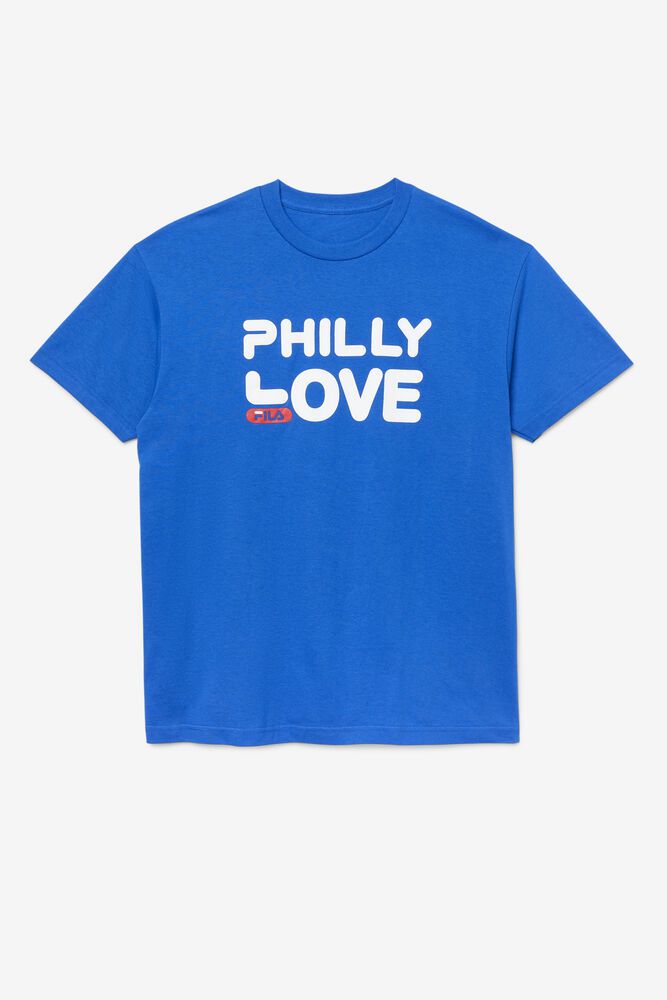 Fila T-Shirt Philly Love Mens Blue - India ZAG-708249